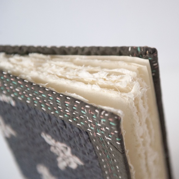 Print Fresh Deckled Edge Stitched Hardcover Journal - Picture 3 of 8